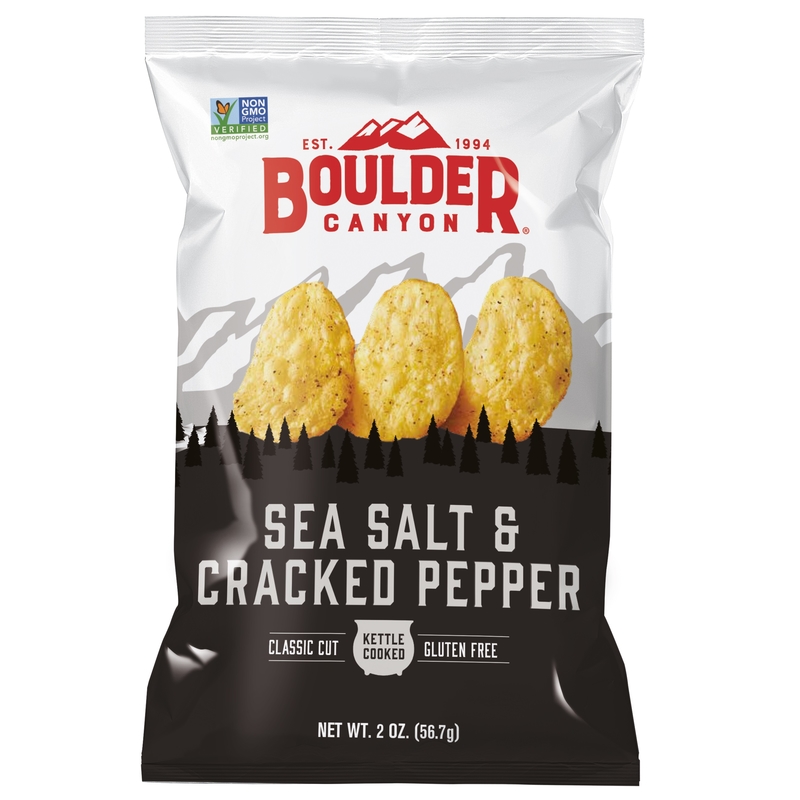 527693 Potato Chips, Cracked Pepper, Sea Salt, 2 oz, Bag