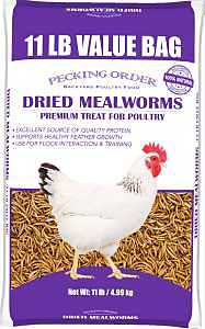 009168-2 Dried Mealworms, 11 lb, Bag
