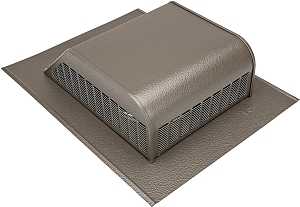 LomanCool 750WB Static Roof Vent, Weathered Bronze, 16 in OAW, 50 sq-in Net Free Ventilating Area, Aluminum