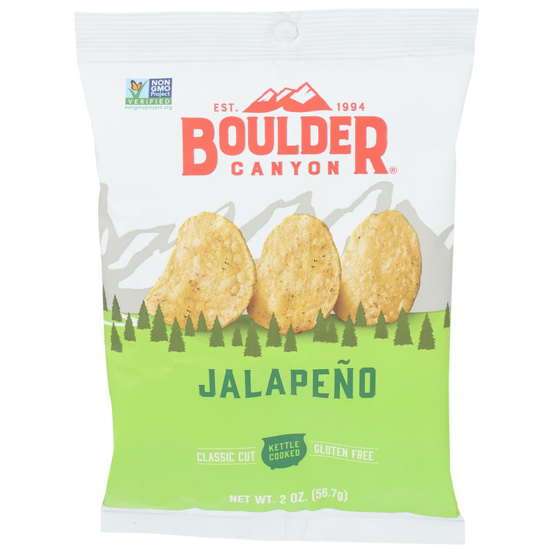 649994 Kettle Cooked Potato Chips, Jalapeno, 2 oz, Pack