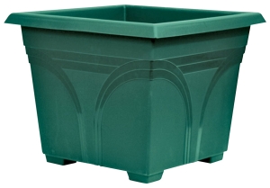 DP1510OG Deck Planter, 15 in H, Plastic, Olive Green, Neutral