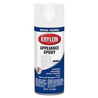 K03201777 Appliance Epoxy Spray, White, 12 oz, Can, 25 sq-ft Coverage Area, 30 minute Drying time, Solvent Base, Exterior, Interior Use