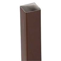 T1583 Contemporary Downspout, 2 in W, 2 in H, 10 ft L, Vinyl, Brown
