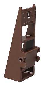 T1539 Fascia Fixer, 3 in L, 1 in W, 1 in D, Vinyl, Brown