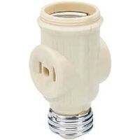 1403ICC10 Keyless Lamp Holder, 660 W, Plastic, Ivory