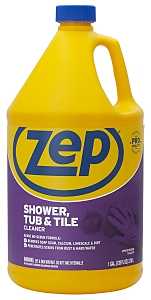 ZUSTT128 Shower Tub and Tile Cleaner, 1 gal Bottle, Liquid, Low-Odor, Light Yellow