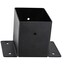 9986612 Post Base Bracket, Steel, Black, Galvanized/Powder-Coated