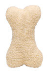 A08807 Digger's Fleece Bone Dog Toy, Plush, White