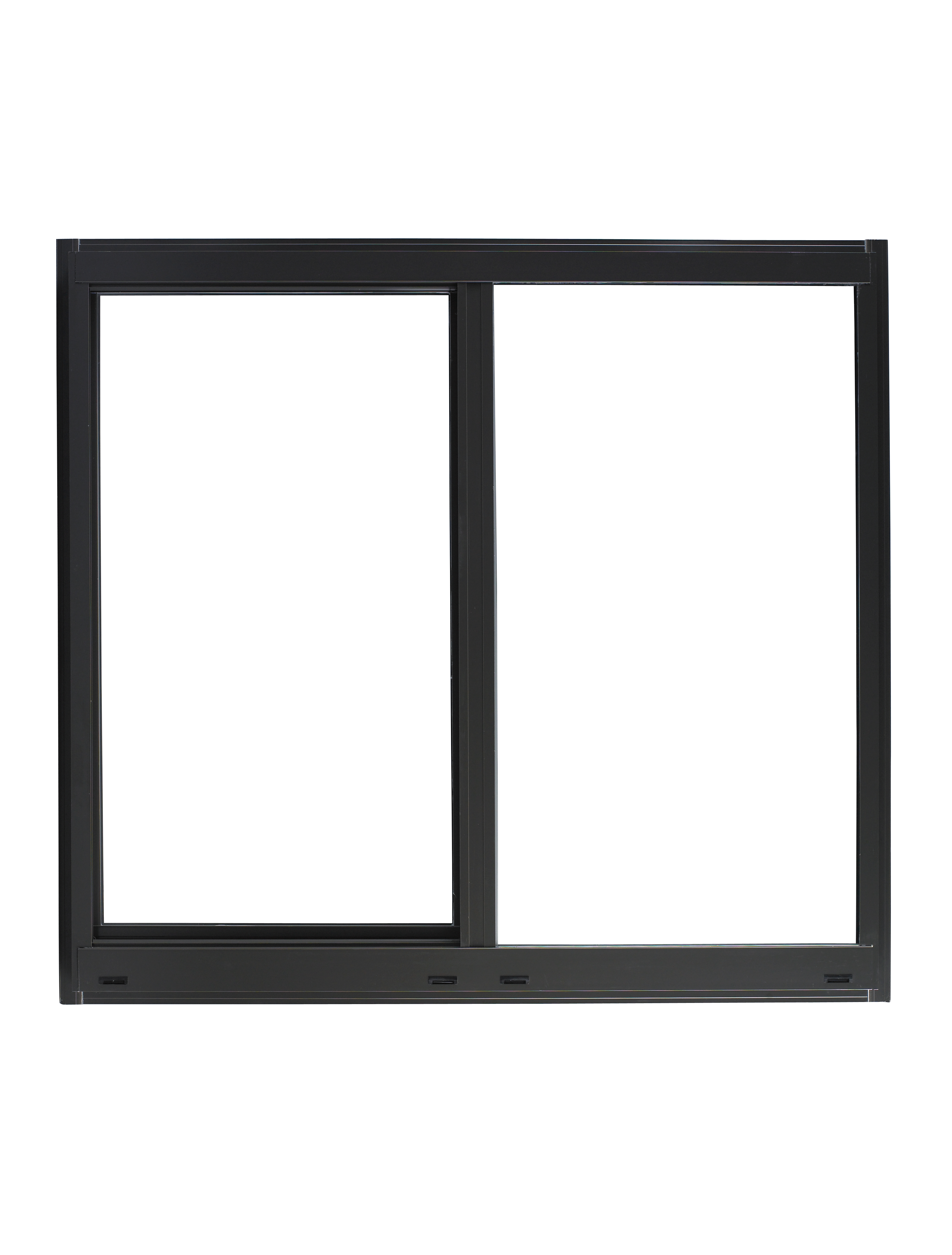 2010 600 Series Insulated Low-E/Clear Glass 1/1 Bronze Horizontal Sliding Window, Aluminum