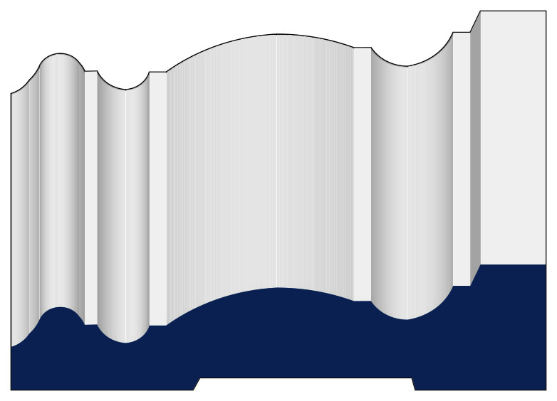 5/8" x 2-1/2" x 7' Primed Fingerjoint Pine C322 Casing