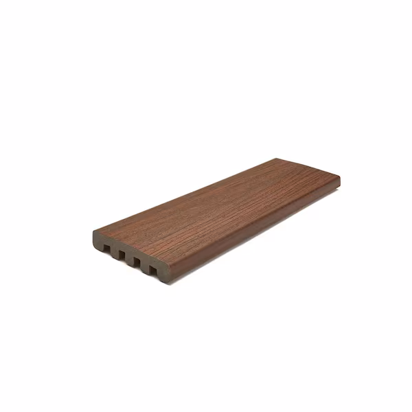 Enhance Naturals CC010616E2S01 Square-Edge Decking Board, 16 ft L, 6 in W, 1 in T, Thermoplastic/Wood, Cinnamon Cove