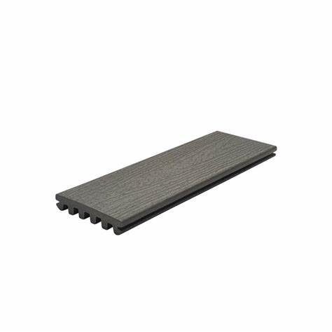 Enhance Basics CS010612E2G01 Grooved Decking Board, 12 ft L, 6 in W, 15/16 in T, Composite, Clam Shell