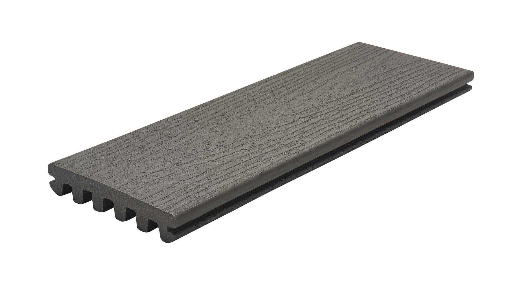 Enhance Basics CS010616E2G01 Grooved Decking Board, 16 ft L, 6 in W, 15/16 in T, Composite, Clam Shell