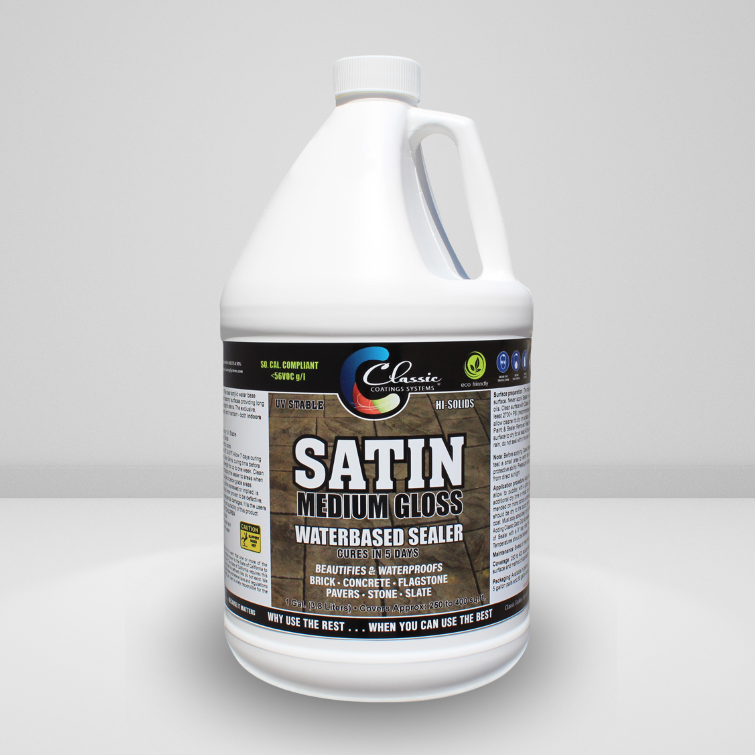 Classic Satin Medium Gloss Water Based Sealer, Clear, 1 gal