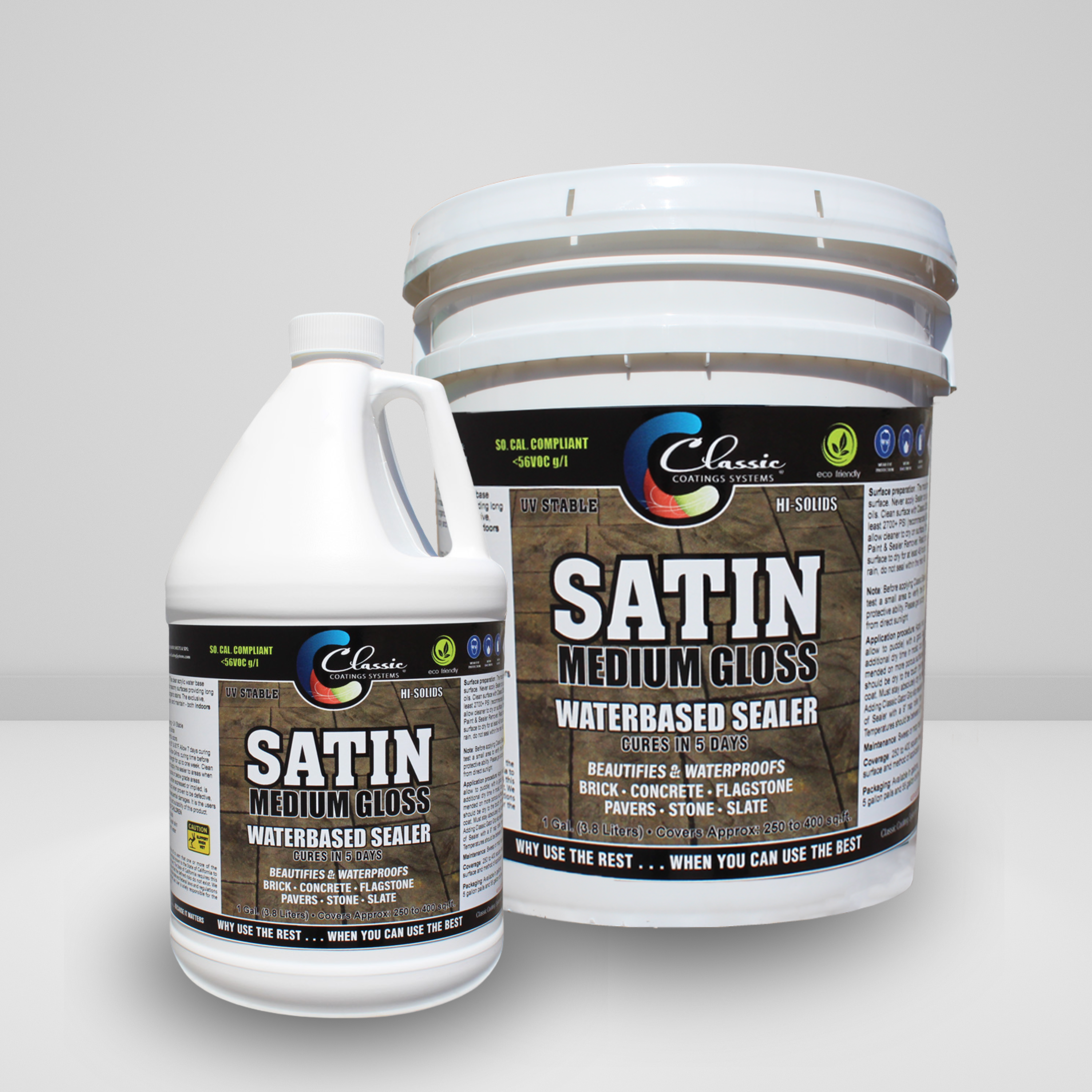 Water Resistant sealer in Satin and Gloss