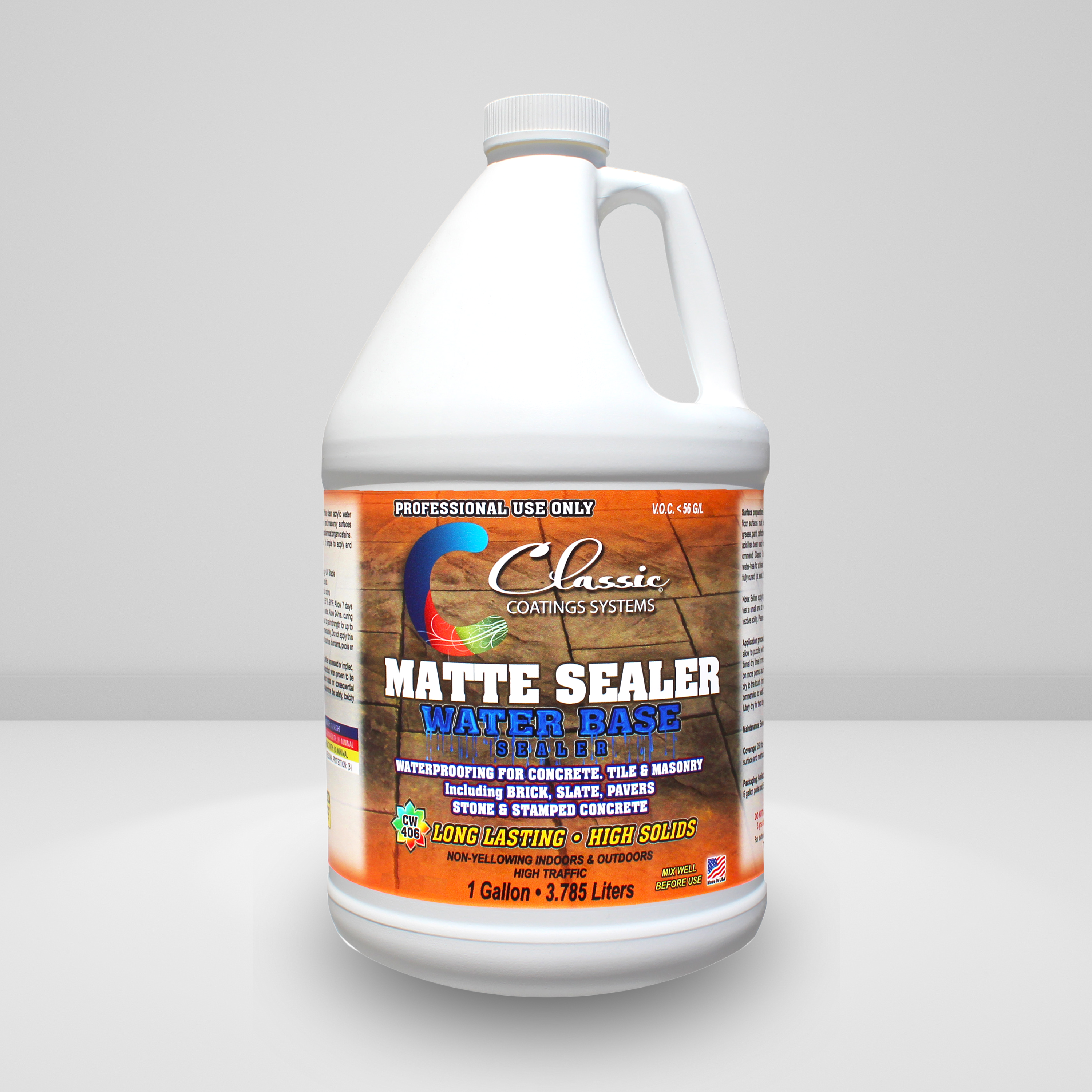 Classic Matte Water Based Acrylic Sealer, Clear, 1 gal