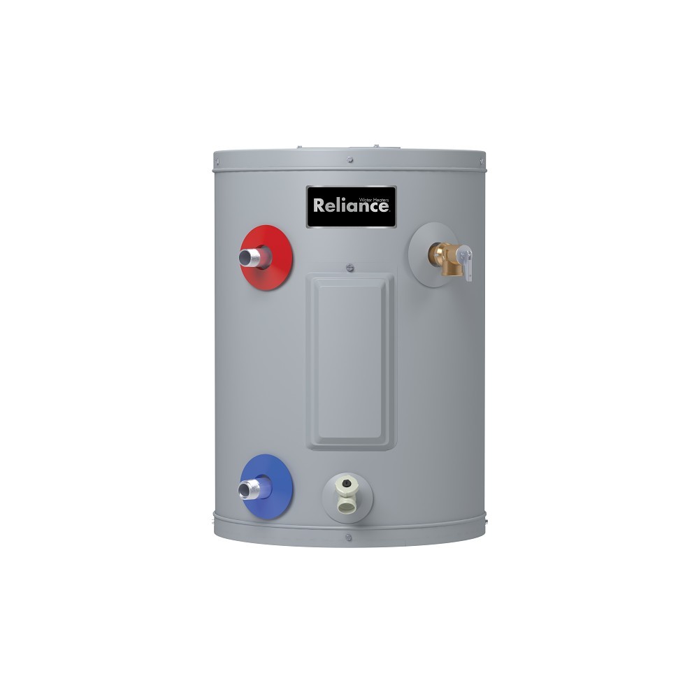 6 20 SOMS K Electric Water Heater, 120 V, 1650 W, 20 gal Tank, Copper Heating Element, Wall Mounting