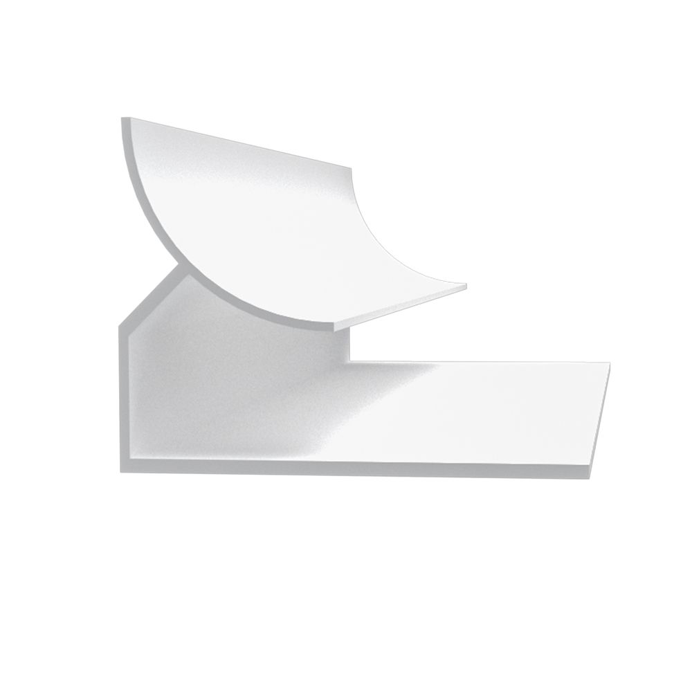TCT12IC10 PVC Inside Cove Corner Trim, 10 ft Length, White