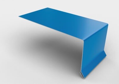 31166 Roof Edge,10 ft L, 1 in W, 2 in H, Galvanized, 28 Gauge