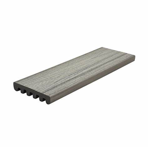 Enhance FW010620E2S01 Square-Edge Decking Board, 20 ft L, 6 in W, 1 in T, Plastic/Sawdust/Wood, Foggy Wharf