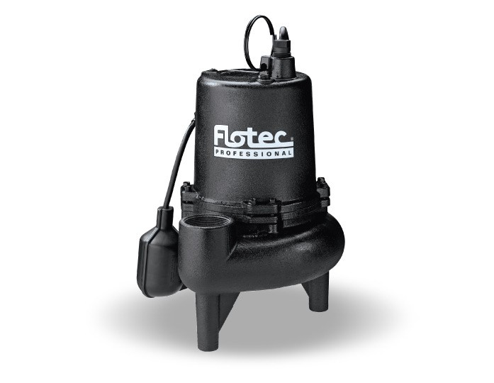 Professional Series E75STVT Sewage Pump, 1-Phase, 9 A, 115 V, 3/4 hp, 2 in Outlet, 24 ft Max Head, 10,200 gph, Iron