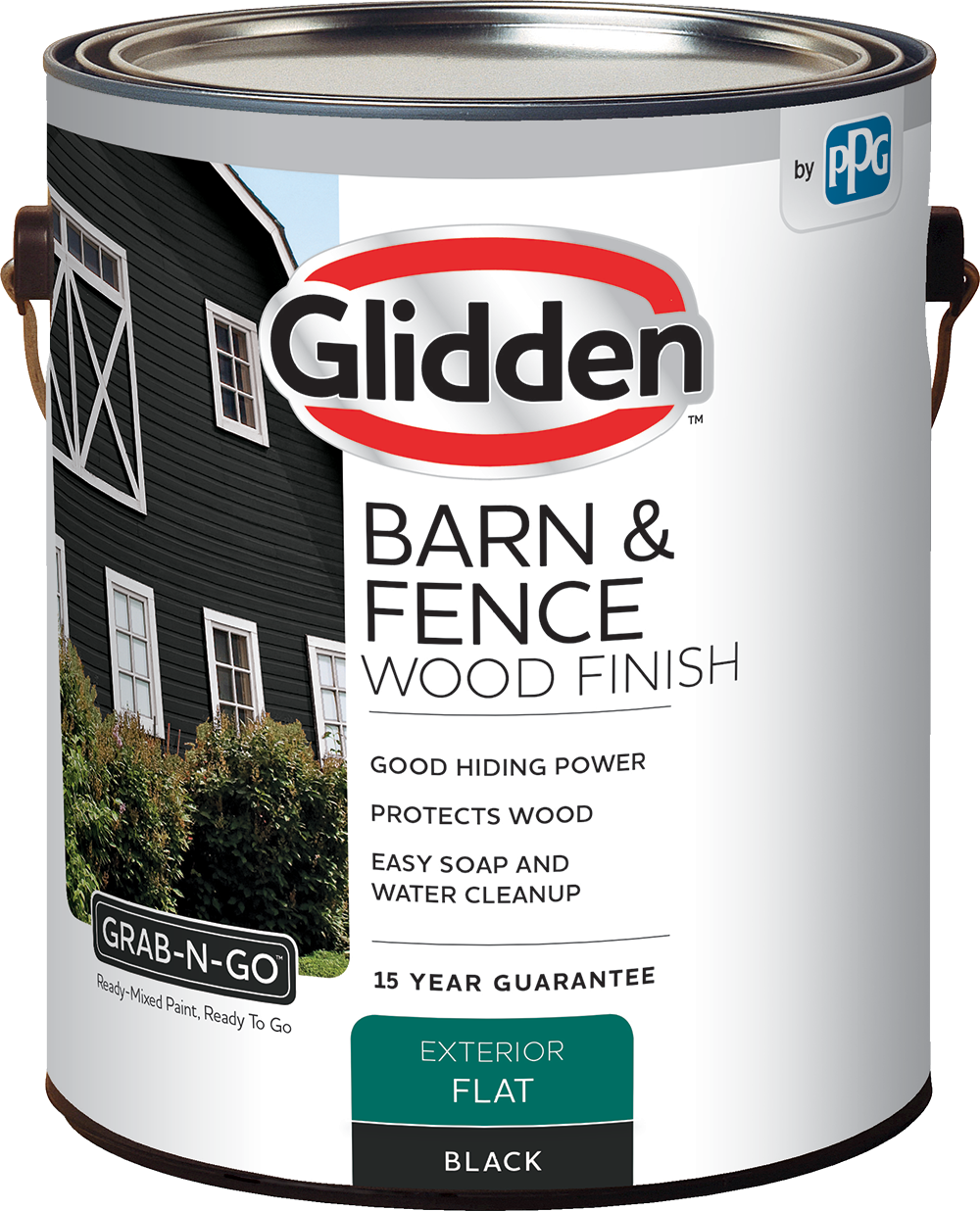 Barn and Fence 1 gal. Flat Acrylic Exterior Paint, Black Ready-Mix