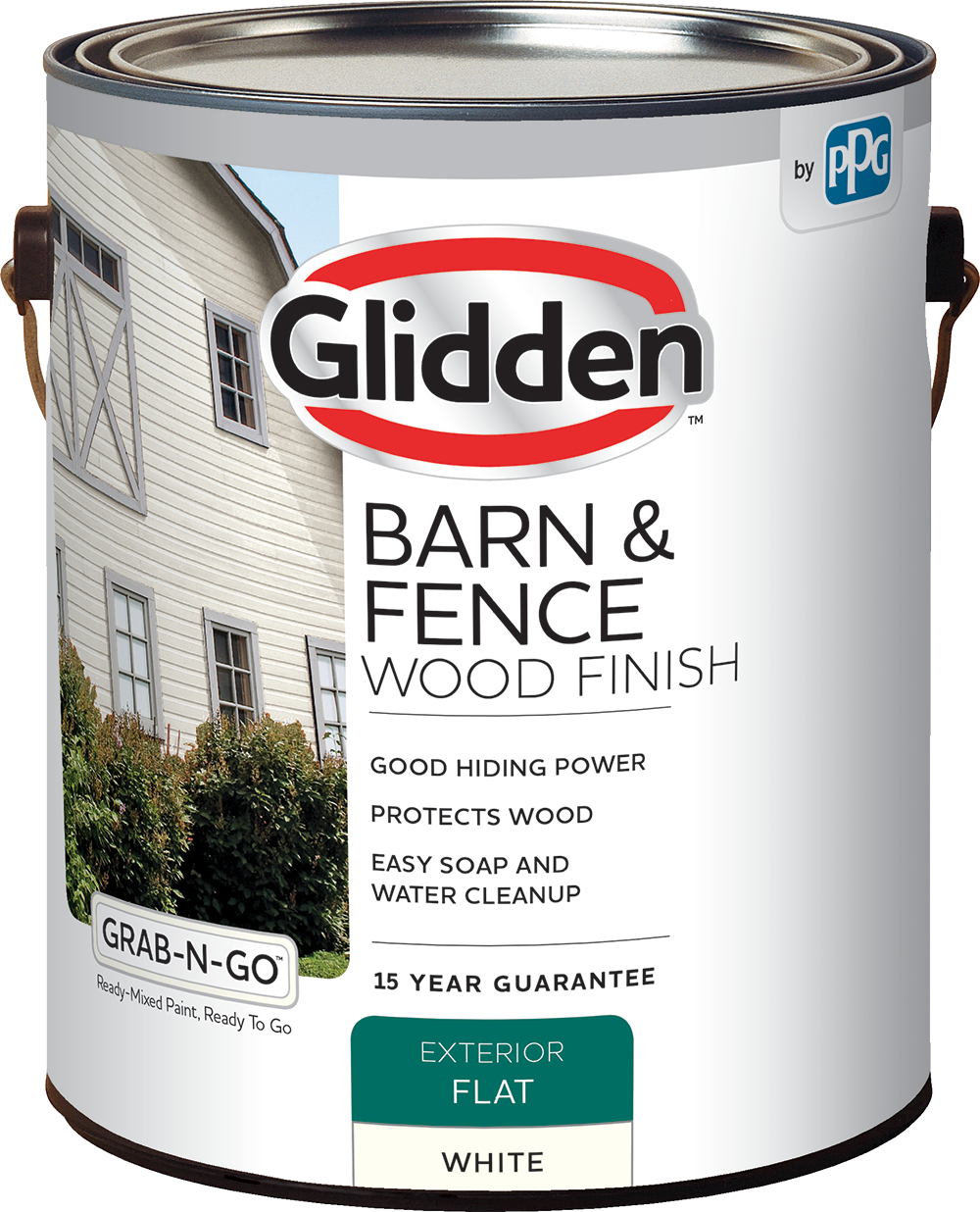 Barn and Fence 1 gal. Flat Acrylic Exterior Paint, White Ready-Mix