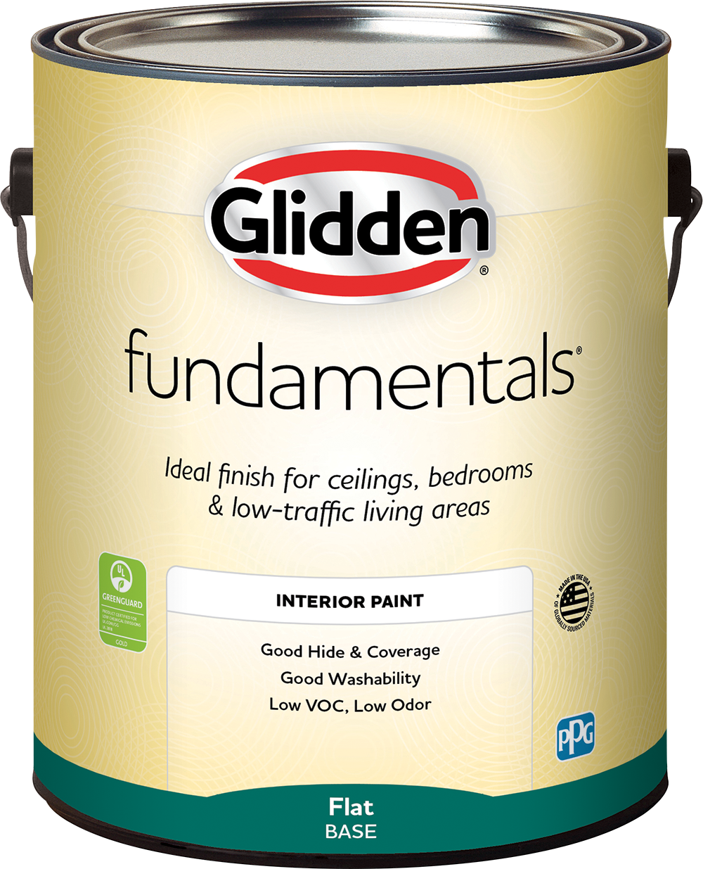 Fundamentals 1 gal. Flat Interior Paint, White Pastel Base