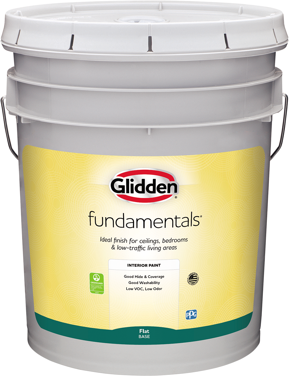 Fundamentals 5 gal. Flat Interior Paint, White Pastel Base