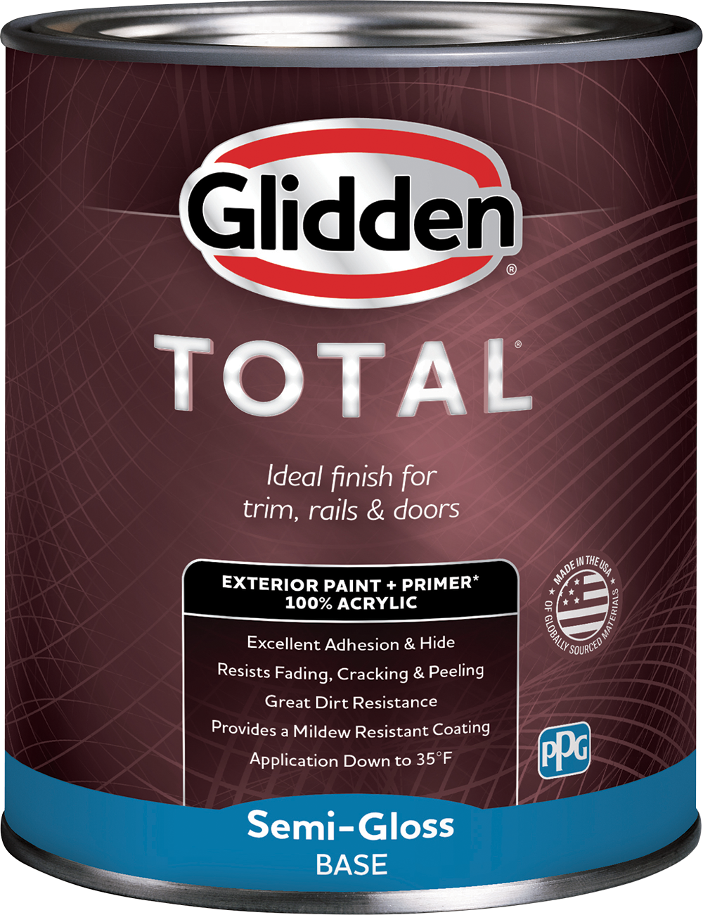 Total 1 qt. Semi-Gloss Exterior Paint, White Base