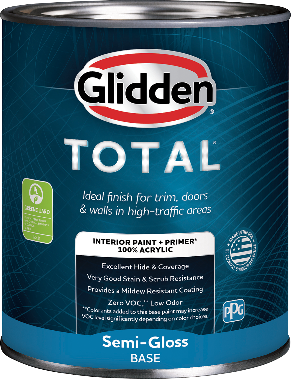 Total 1 qt. Semi-Gloss Interior Paint, White Pastel Base