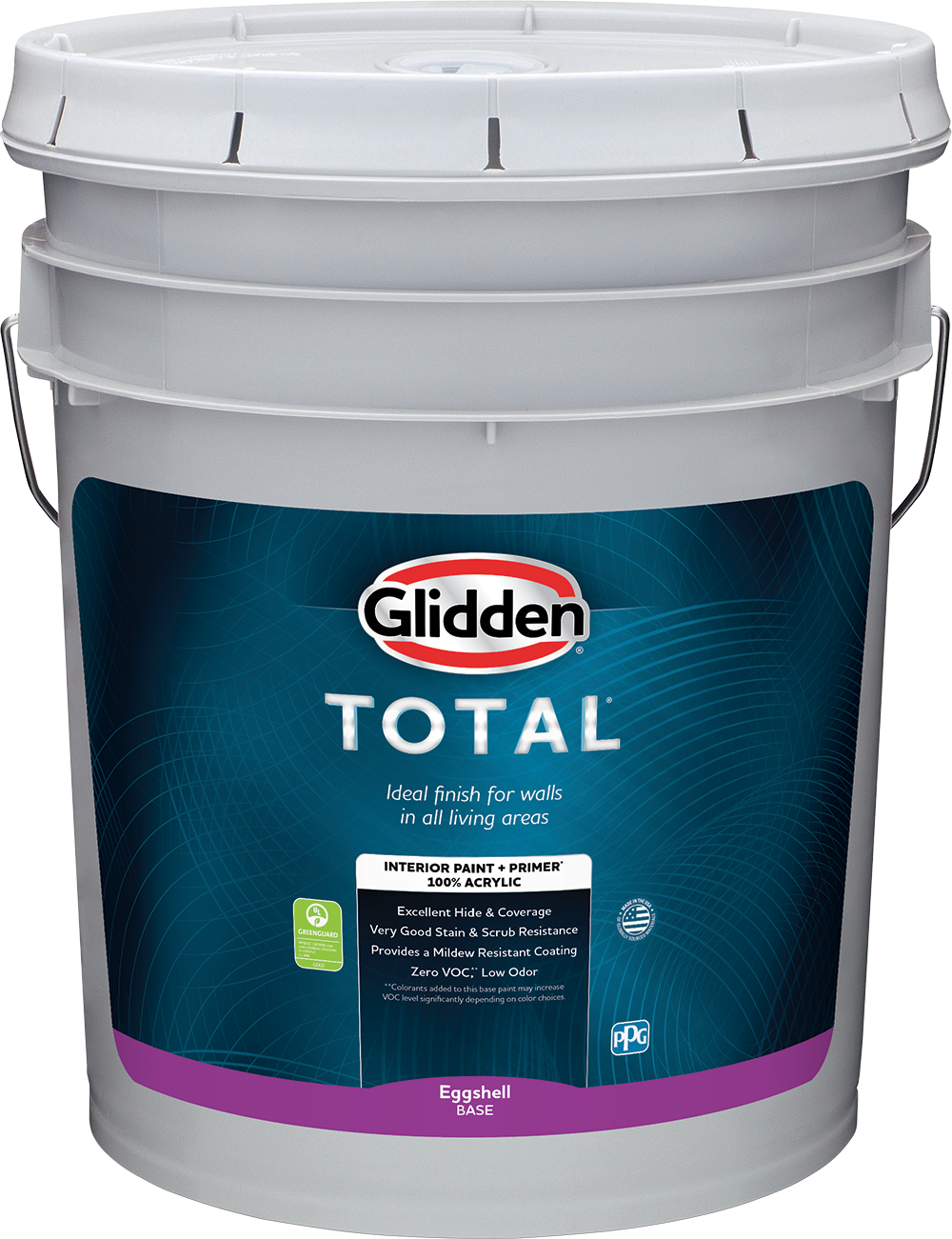 Total 5 gal. Eggshell Interior Paint, White Pastel Base