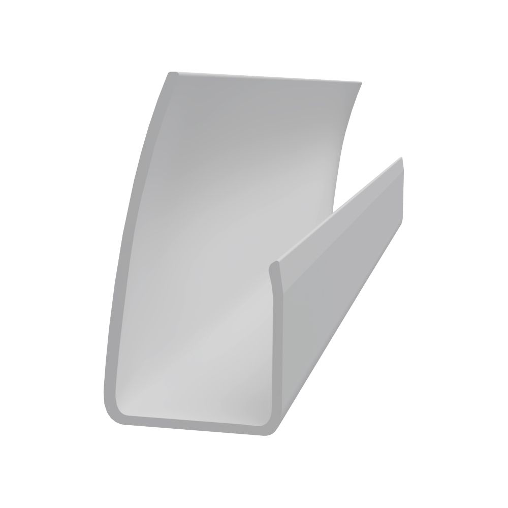 GRCT34J10 PVC J Trim, 3/4 in Thickness x 10 ft Length, Gray