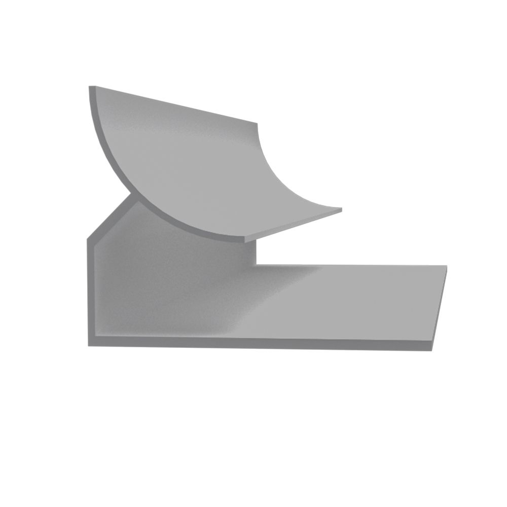 GTCT12IC10 PVC Inside Cove Corner Trim, 10 ft Length, Gray