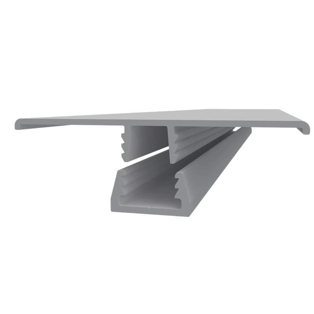 GTLT58HC10K PVC H-Channel Snap-In Trim, 10 ft Length, Gray