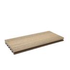 Enhance Naturals HY010620E2G01 Grooved-Edge Decking Board, 20 ft L, 6 in W, 1 in T, Thermoplastic/Wood, Honey Grove
