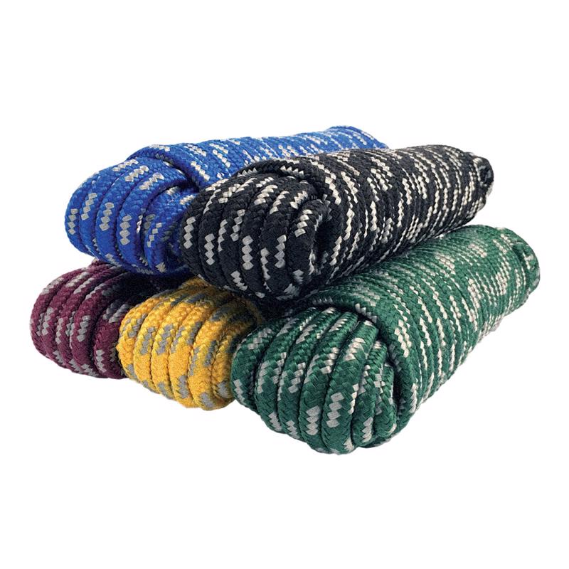 5171225 Rope, 100 ft L, 3/8 in, 133 lb Working Load, Polypropylene, Assorted