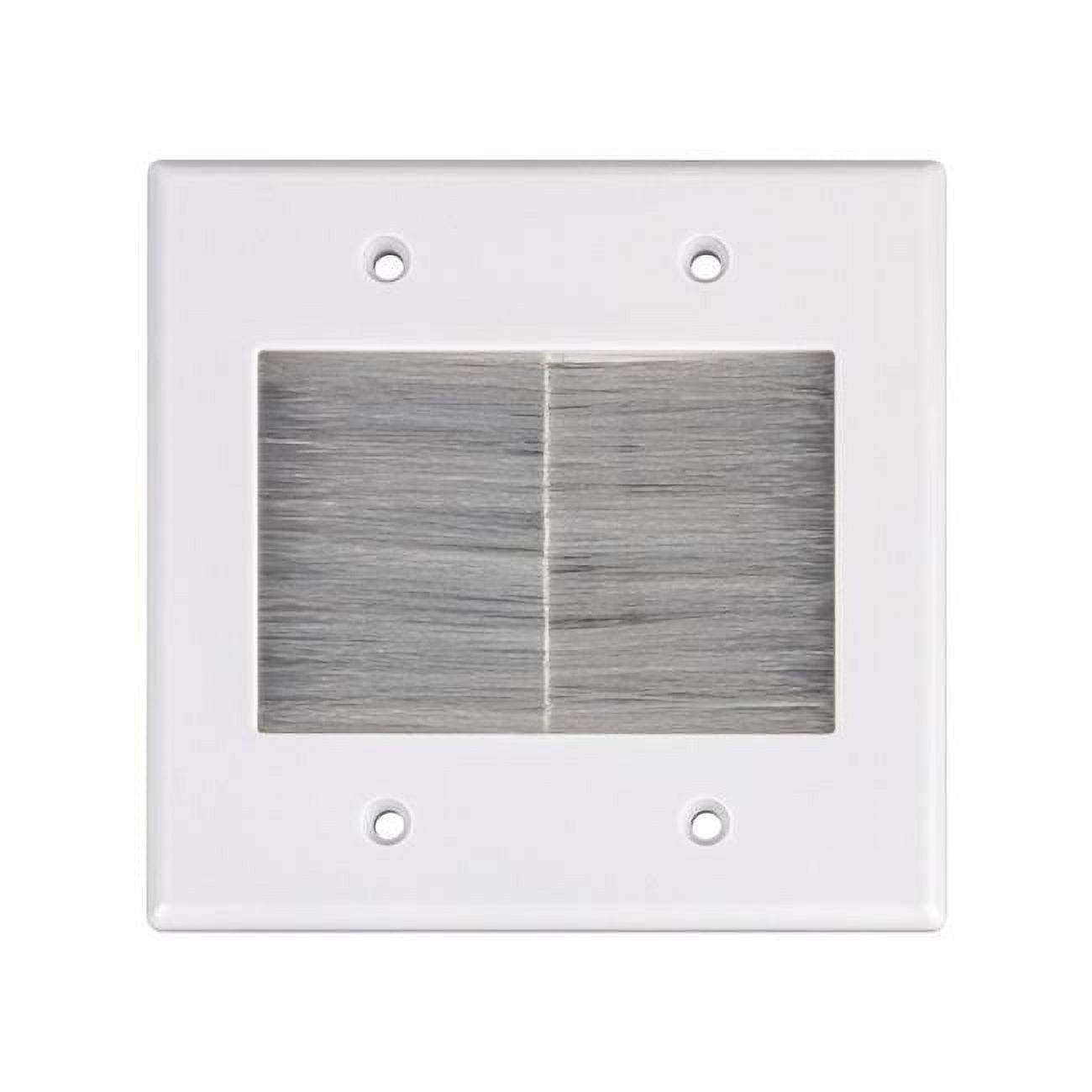 Just Hook It Up JHIU0129 Wall plate, 2-1/4 in L, 3-1/4 in W, 2-Gang, Plastic, White