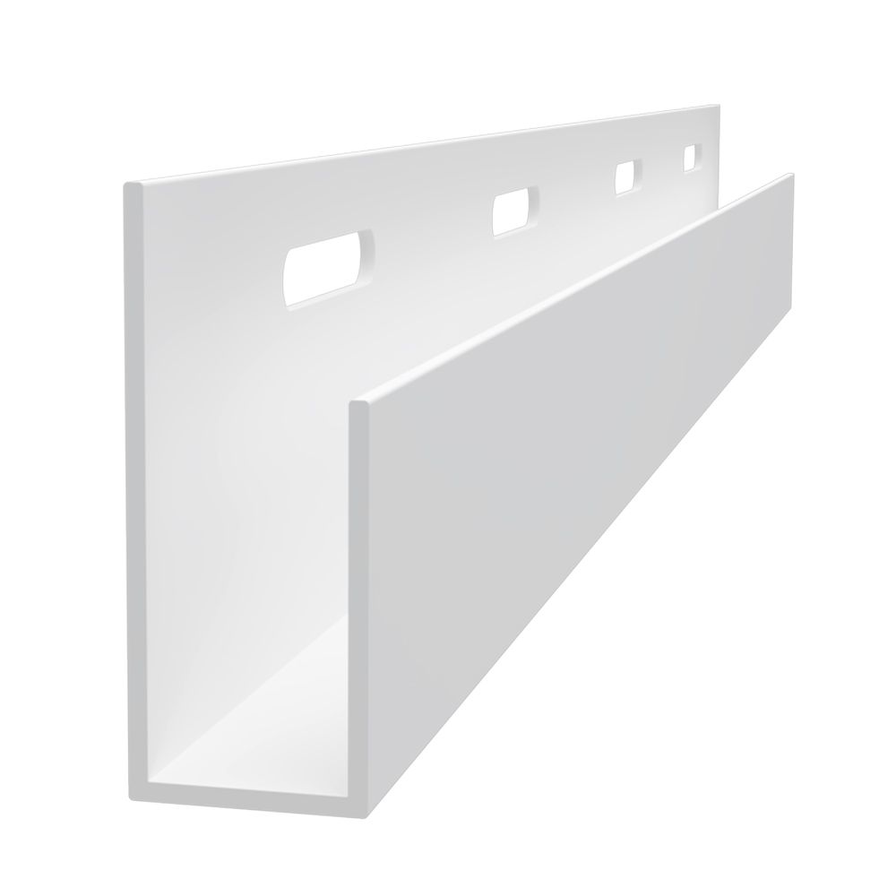 TCT12J10 PVC J Trim, 1/2 in Thickness x 10 ft Length, White