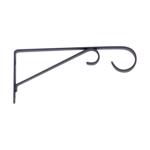 7036142 Loop Plant Hook, 9 in L, 9 in H, Steel, Black, Powder-Coated, Wall