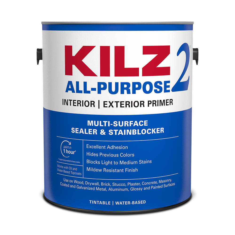 20041 KILZ All Purpose Interior/Exterior Primer, Sealer & Stainblocker, White, 1-Gallon, Water Base