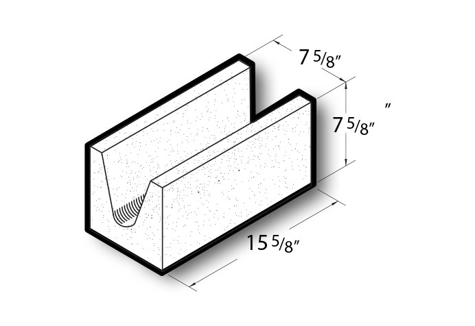 8" x 8" x 16" Bond Beam