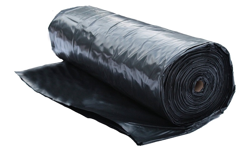 Sheeting, 100 ft L, 20 ft W, 6 mil Thick, Poly, Black (Brand May Vary)