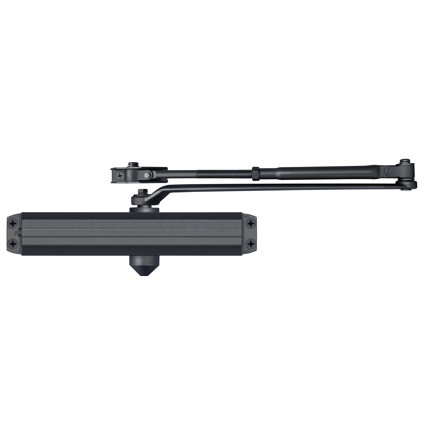 Matte Black 600 Series Door Closer Adjustable 1-4