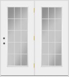 72 in x 80 in, Fullview, 15 Lite Internal Grille, Steel, Primed, French Door, Left Hand, Oil Rubbed Bronze Hinges
