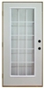 32 in x 80 in, Fullview, 15 Lite Internal Grille, Steel, Primed, Exterior Prehung Door, Right Hand, Yellow Zinc Hinges, TDI