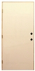 30 in x 80 in, Flush, Steel, Primed, Exterior Prehung Door, Right Hand, Yellow Zinc Hinges