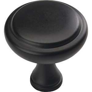 6PK37340MB Arden Cabinet Knob, 1-1/4 in, Matte Black, 6 Pk