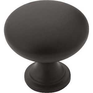 TEN53005FB Edona Cabinet Knob, 1-1/4 in, Matte Black, 10 Pk