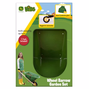 470278 John Deere Wheelbarrow Garden Set, Multicolored, 9 pc